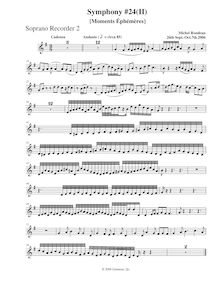 Partition Descant enregistrement  2, Symphony No.24, C major, Rondeau, Michel