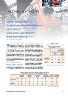 Chapitre "Transport" extrait du Bilan économique et social - Picardie 2005