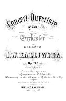 Partition complète, Overture No.17, Op.242, F minor, Kalliwoda, Johann Wenzel