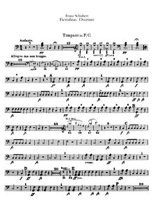 Partition timbales, Fierrabras D.796, Schubert, Franz