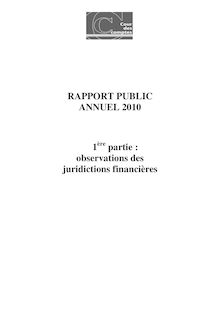 Rapport public annuel de la Cour des comptes - 2010