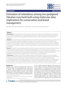 Estimation of relatedness among non-pedigreed Yakutian cryo-bank bulls using molecular data: implications for conservation and breed management