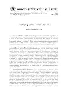 Stratégie pharmaceutique révisée