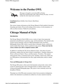 Welcome to the Purdue OWL - Chicago Manual of Style