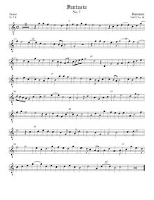 Partition ténor viole de gambe, octave aigu clef, Fantasie per cantar et sonar con ogni sorte d’istrumenti par Giovanni Bassano