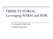 FIRMS TUTORIAL Leveraging WSRM and WSR