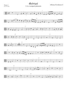Partition ténor viole de gambe 2, alto clef, madrigaux, Ferrabosco Sr., Alfonso