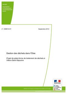 Gestion des déchets dans l Oise : projet de plate-forme de traitement de déchets à Villers-Saint-Sépulcre