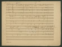 Partition Extract from Manuscript Score, Leonore Prohaska, WoO 96