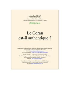Le Coran est-il authentique ?