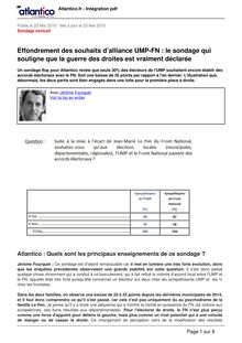 Sondage Atlantico-Ifop alliances UMP-FN