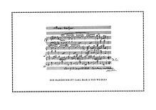 Partition complète, Max-Walzer, J.Anh., 81, E♭ major, Weber, Carl Maria von