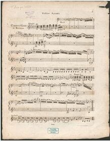 Partition violons II, Concertino pour clarinette et orchestre, Op.27