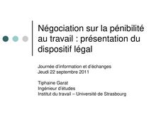 Négociation sur la pénibilité au travail : présentation du dispositif légal