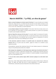 Marvin MARTIN : "Le PSG, un rêve de gosse"