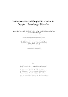 Transformation of graphical models to support knowledge transfer [Elektronische Ressource] / von Alexander Holland