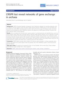 CRISPR loci reveal networks of gene exchange in archaea