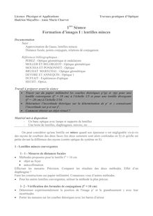 Licence Physique et Applications Travaux pratiques d Optique Hadrien Mayaffre Anne Marie Charvet