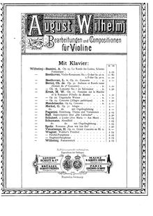 Partition de violon, Adagio, Op.51, Merkel, Gustav Adolf