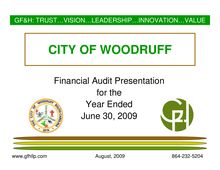 COW 2009 Council Audit Presentation