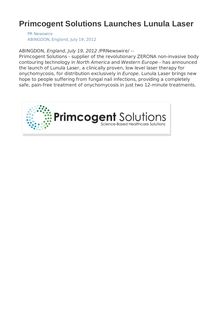 Primcogent Solutions Launches Lunula Laser