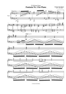 Partition complète, Fantasia No.1 pour Piano, Oma Rønnes, Kristian