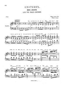 Partition , Der Jäger (S.565/3), Müllerlieder von Franz Schubert