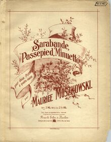Partition couverture couleur, 6 Piano pièces, Op.56, Moszkowski, Moritz
