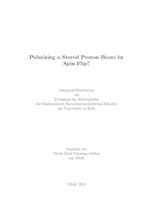 Polarizing a stored proton beam by spin-flip [Elektronische Ressource] / vorgelegt von Dieter Gerd Christian Oellers