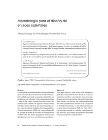 METODOLOGÍA PARA EL DISEÑO DE ENLACES SATELITALES(Methodology for the design of satellite links)