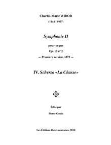 Partition I, Scherzo «La Chasse», orgue Symphony, Op.13 No.2, Symphonie II