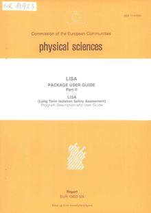 LISA (Long term isolation safety assessment)