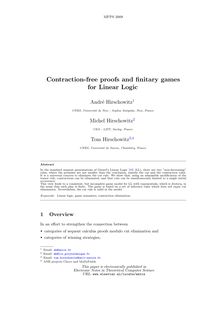 Contraction free proofs and finitary games for Linear Logic