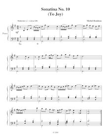 Partition Sonatina No., Moderato, 10 Piano sonatines, Rondeau, Michel
