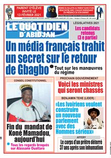 Le Quotidien d’Abidjan n°3021 - du jeudi 04 février 2021
