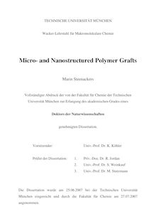 Micro- and nanostructured polymer grafts [Elektronische Ressource] / Marin Steenackers