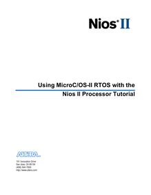MicroC/OS-II on Nios II Tutorial