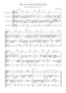 Partition , Herr, nun selbst der Wagen halt (AATB), choral préludes pour orgue, Op.79b