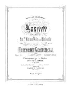 Partition viole de gambe, corde quatuor No.2, A minor, Gernsheim, Friedrich