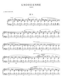 Partition Nos.1–3, Gnossiennes, Satie, Erik
