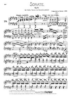 Partition complète, Piano Sonata No.24, À Thérèse, F♯ major, Beethoven, Ludwig van par Ludwig van Beethoven