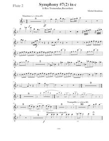 Partition flûte 2, Symphony No.7  Requiem , C minor, Rondeau, Michel par Michel Rondeau