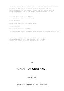 The Ghost of Chatham; A Vision - Dedicated to the House of Peers