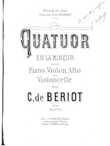 Partition compléte, Piano quatuor en A Minor, Op.50, A minor