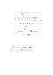 Partition chœur score, Festive Cantata, Op.32, Svendsen, Johan