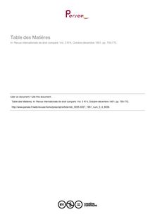 Table des Matières - table ; n°4 ; vol.3, pg 755-772