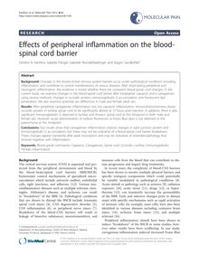 Effects of peripheral inflammation on the blood-spinal cord barrier