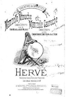 Partition complète, Mam zelle Gavroche, Comédie-opérette en trois actes par F. Hervé