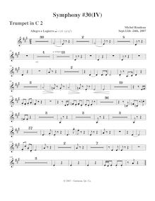 Partition trompette 2, Symphony No.30, A major, Rondeau, Michel par Michel Rondeau