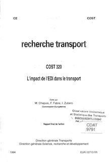 L impact de l EDI dans le transport - COST 320 (EUR 15713).